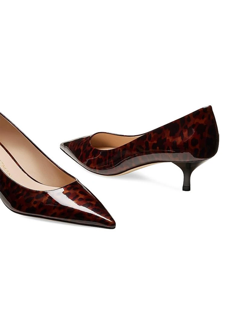 Stuart Weitzman Stuart Power 50MM Gloss Tortoise Pumps 4
