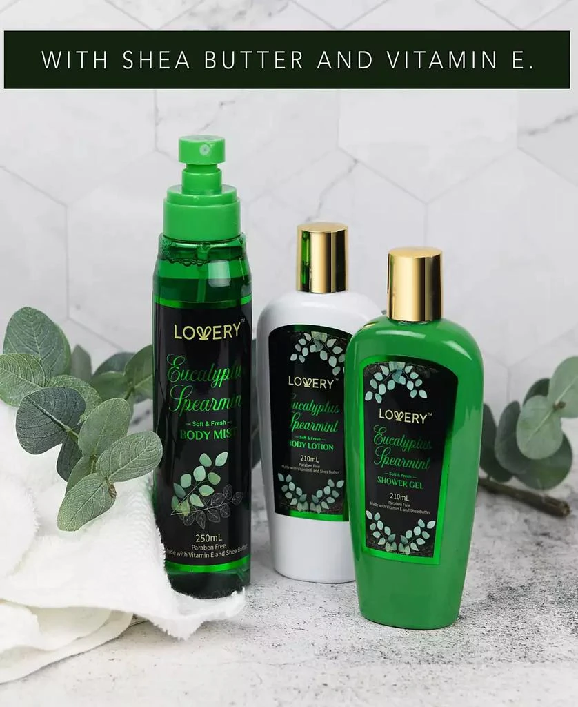 Lovery 3-Pc. Eucalyptus Spearmint Bath & Body Set 3