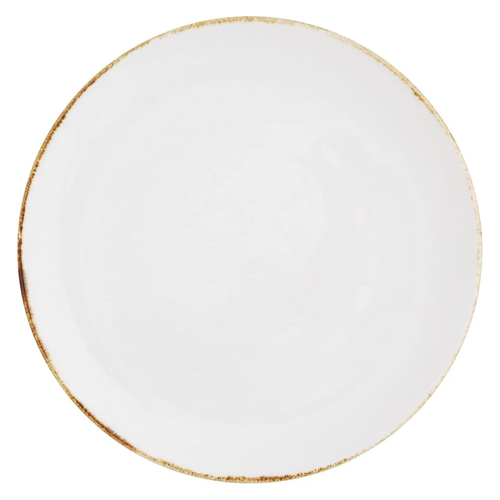 D&V Salt Serena Coupe Plate, 6.5-Inch, Set of 4, White