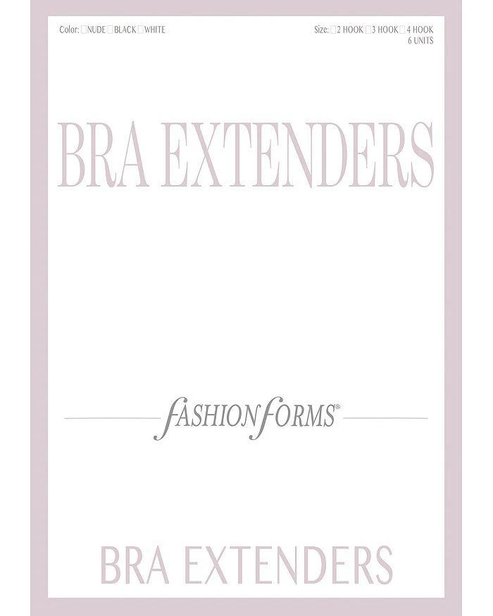 Fashion Focus 2-Hook Soft Back Bra Extenders, Set of 6 2