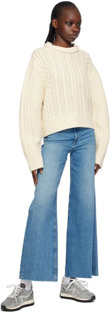 Re/Done Off-White Crewneck Sweater 4