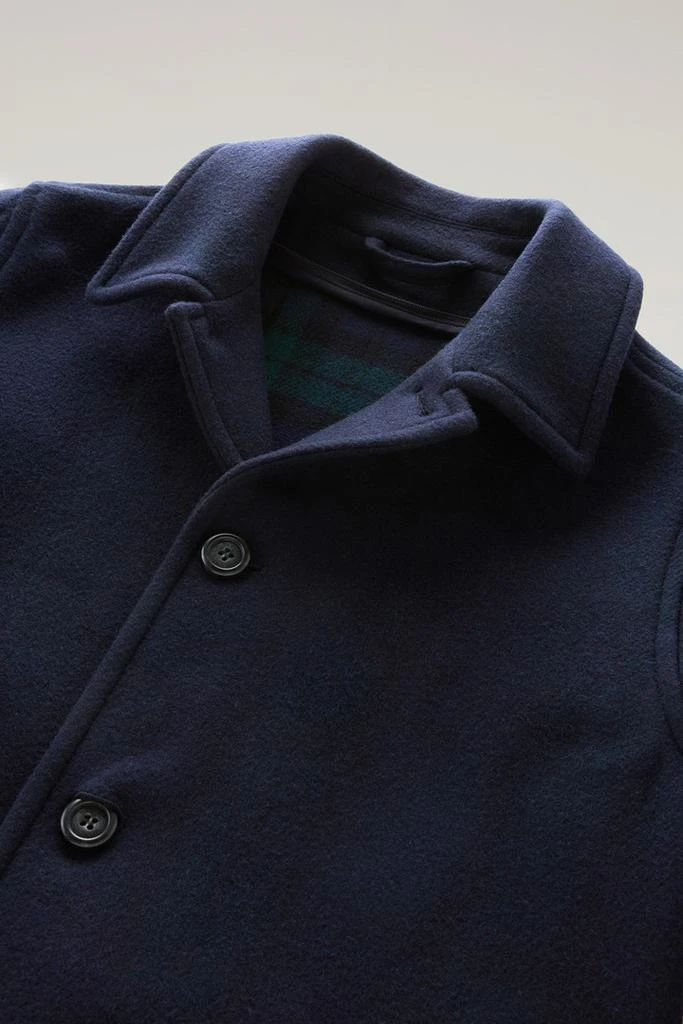 Woolrich Coat in Recycled Italian Wool Blend - Men - Blue 7