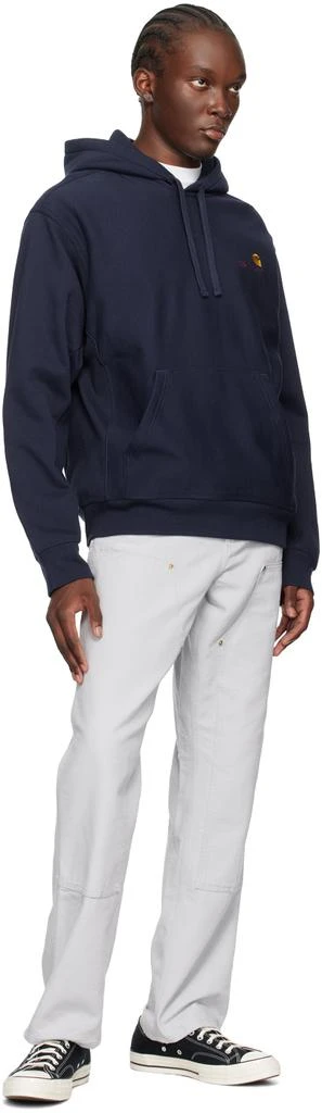 Carhartt WIP Navy American Script Hoodie 4