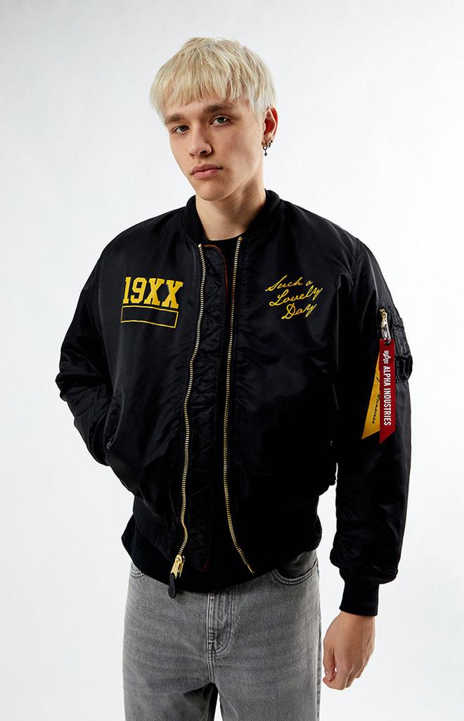 ジャケット・アウター VETEMENTS 18AW Alpha Racing Bomber MA-1 Vetements x Alpha Industries Racing Bomber Jacket Black SIZE
