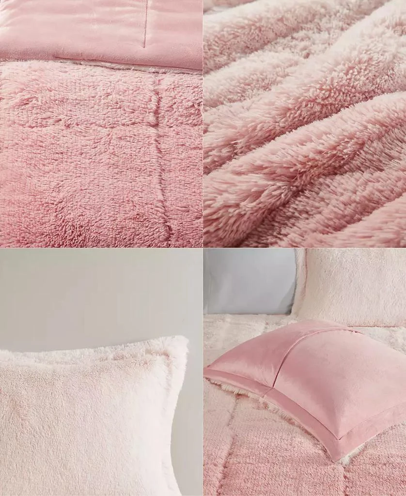 Macy's Brielle Ombre Shaggy Faux Fur 3-Pc. Comforter Set 6