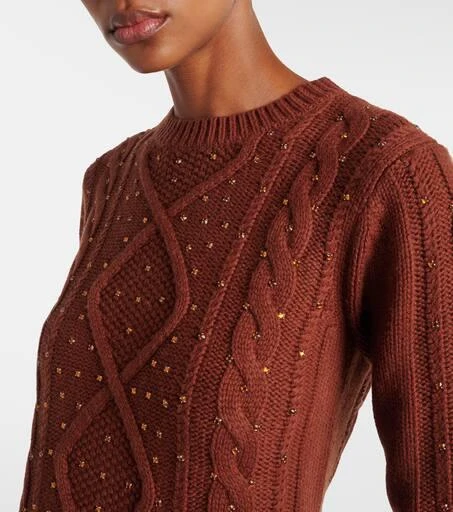 Max Mara Onde cable-knit wool and cashmere sweater 5