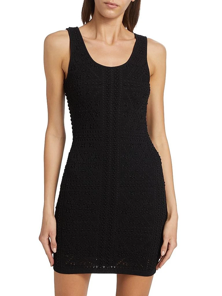 knit polo dress midi Linen Ribbed Midi Polo Dress in Black main image 0