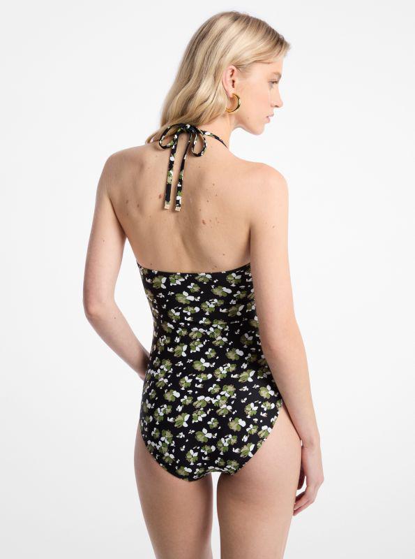 Michael Kors Floral Print Stretch Nylon Swimsuit