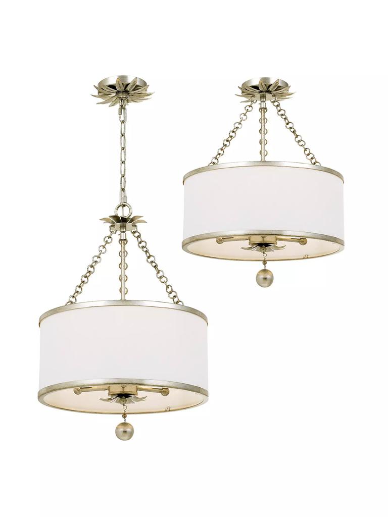 Crystorama Broche 3-Light Antique Chandelier