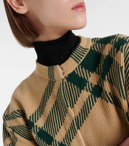 Burberry Burberry Check wool-blend cardigan 5