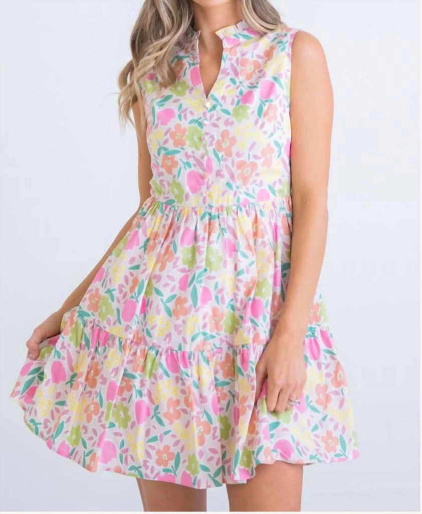 Karlie Karlie - FLORAL TIER VNECK DRESS 1