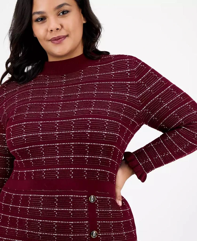 Plus Size Checkered-Knit Sweater Dress  On Sale Now with Up to 61% Off |  Discover Exclusive Deals & Savings at BeyondStyle  Authentic Sandra Darren  dress|women's fashion|dresses with Limited-Time Discounts, Free