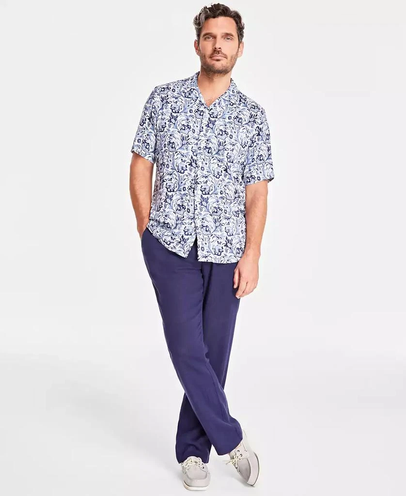 Club Room Men's Floral Silk-Blend Short-Sleeve Button-Down Shirt, Created for Macy's 1