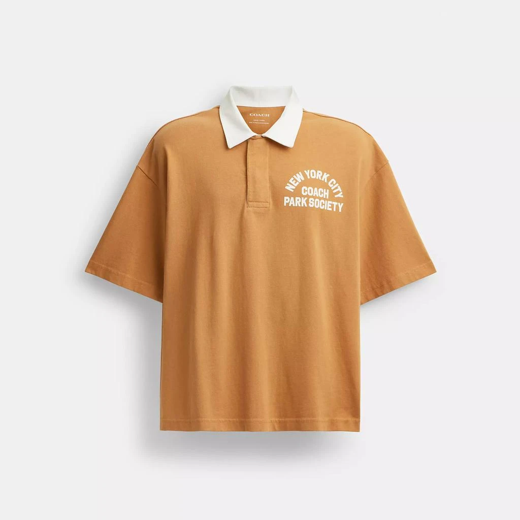 Coach Park Society Rugby Shirt In Organic Cotton 1