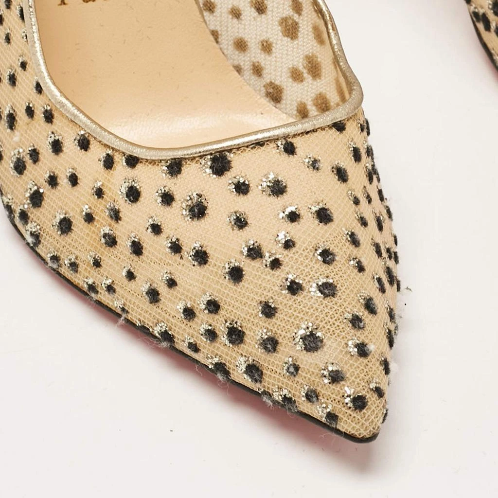 Christian Louboutin Christian Louboutin Beige/Black Mesh and Suede Follies Lace Pumps Size 38 7