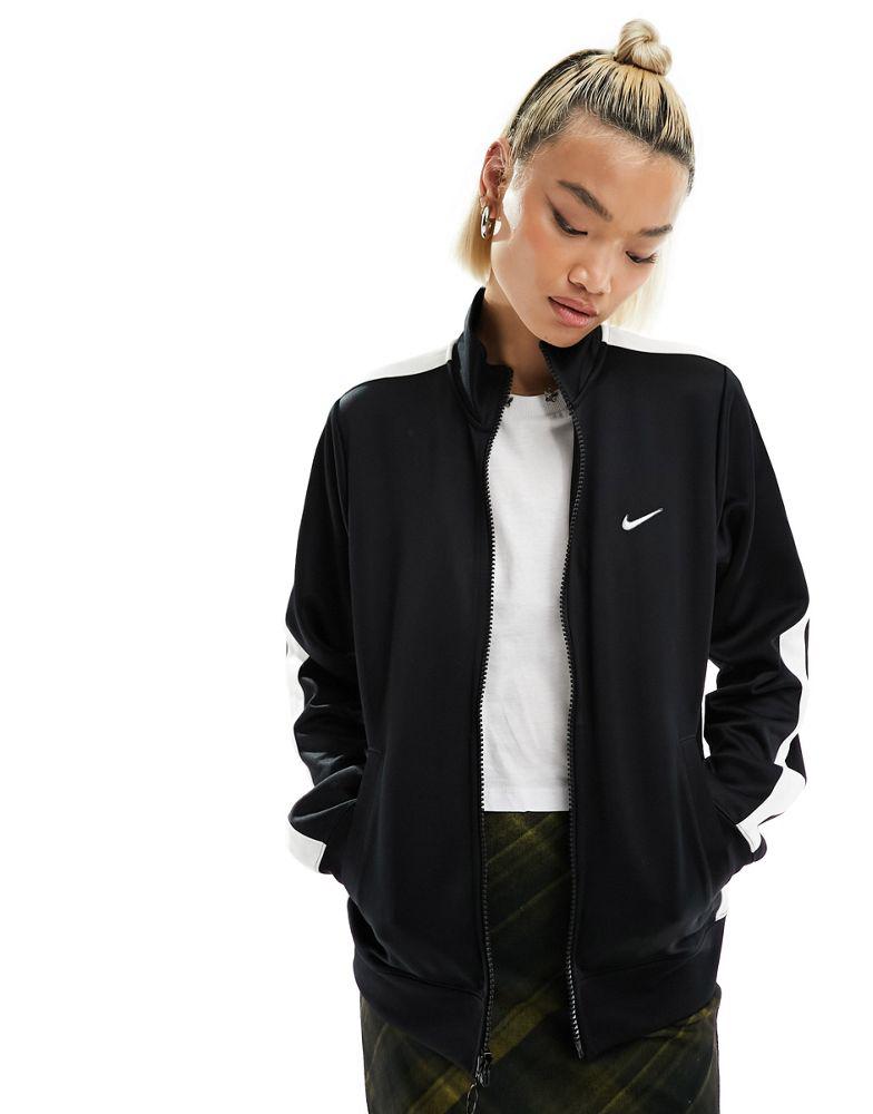 Nike Nike Streetwear woven zip through track jacket in black