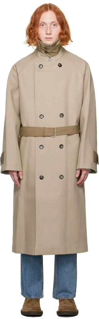 GANT 240 MULBERRY STREET Beige Oversized Trench Coat 1