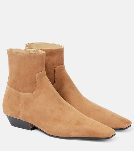 Khaite Marfa suede ankle boots 1