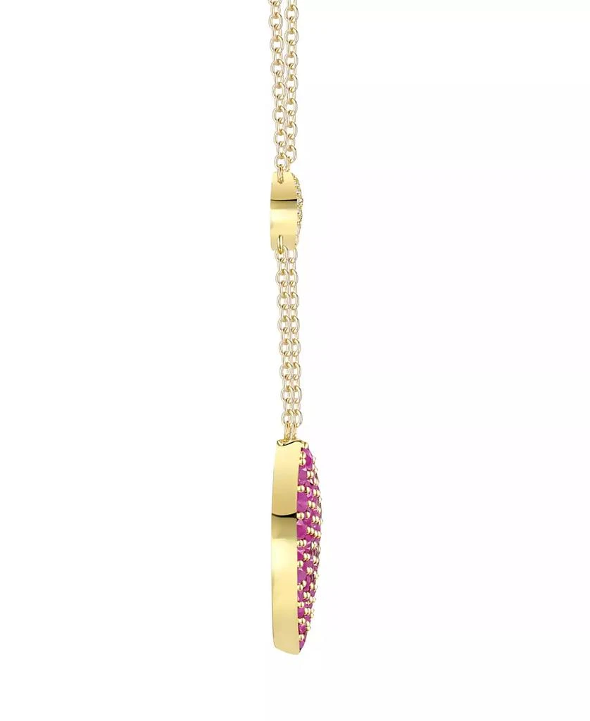 Macy
s Ruby (1-1/2 ct. t.w.)
Diamond (1/20 ct. t.w.) Heart Pendant Necklace in 14k Yellow Gold 4