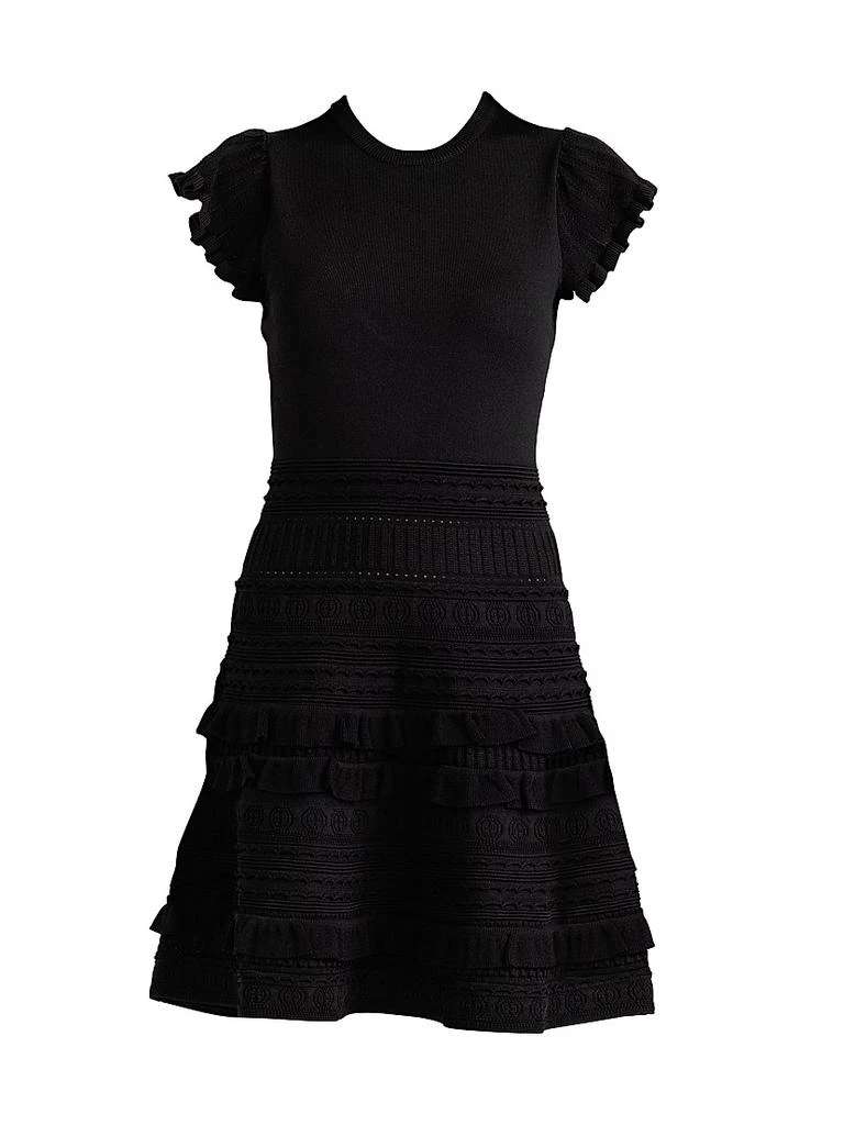 Shoshanna Sofie Frill-Trimmed Knit Minidress 1