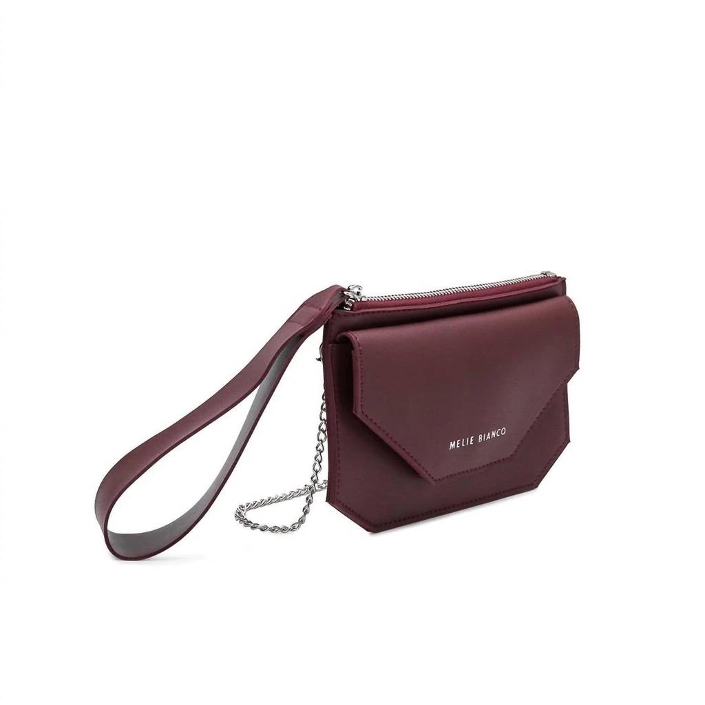 Melie Bianco Convertible Wristlet/crossbody Purse In Burgundy 2
