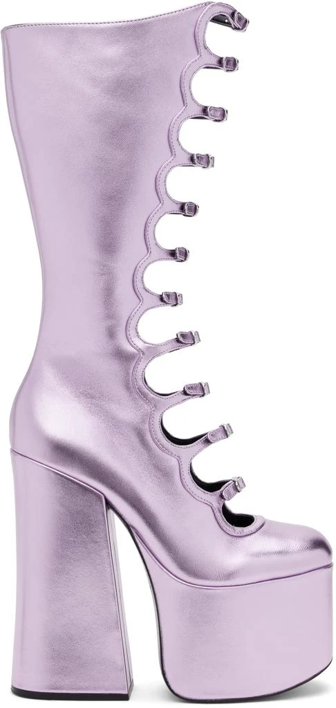 Marc Jacobs Purple 'The Metallic Kiki' Knee High Boots 1