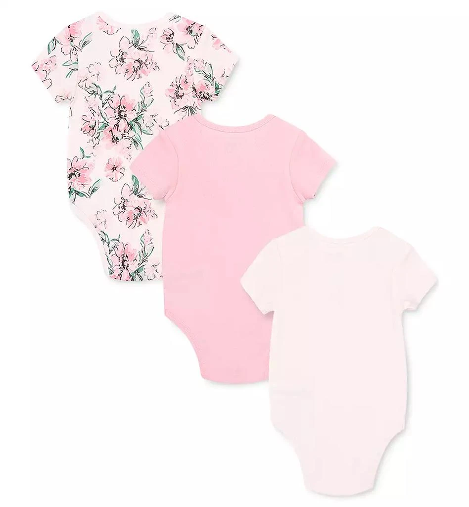 Little Me Baby Girls Floral Short Sleeve Bodysuits, Pack of 3 2