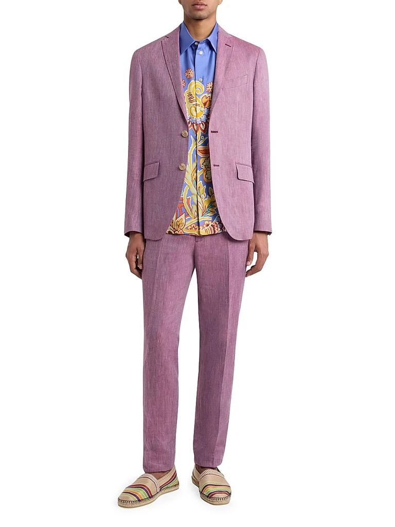 ETRO Tailored Linen-Wool Suit Jacket 2