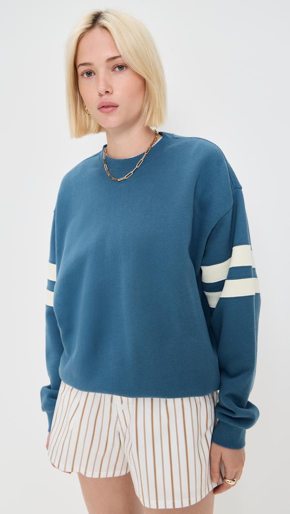 Clare V Oversized Varsity Sweatshirt