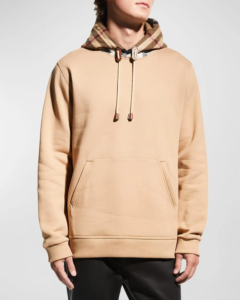 Burberry Men's Check-Hood Pullover Sweatshirt 1