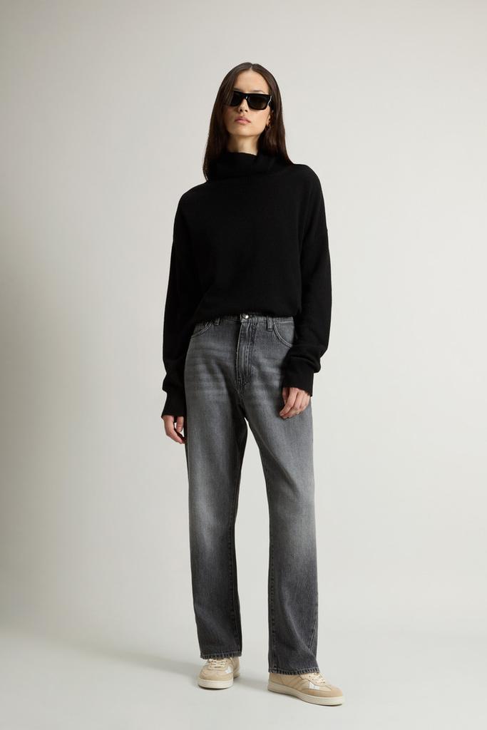 Woolrich Pants in Pure Cotton Denim - Women - Gray