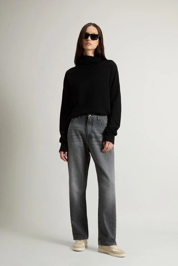 Woolrich Pants in Pure Cotton Denim - Women - Gray 1