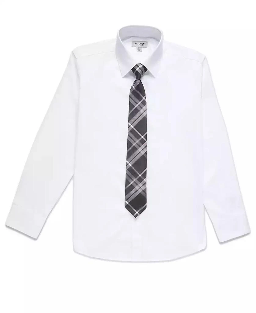 Kenneth Cole Big Boys Solid Classic Shirt and Tie Set