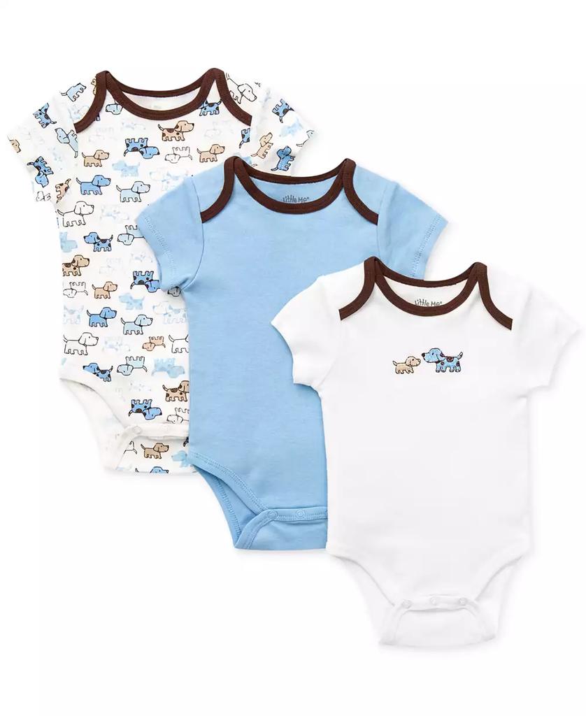 Little Me Baby Boys Cute Puppies Bodysuits, Pack of 3