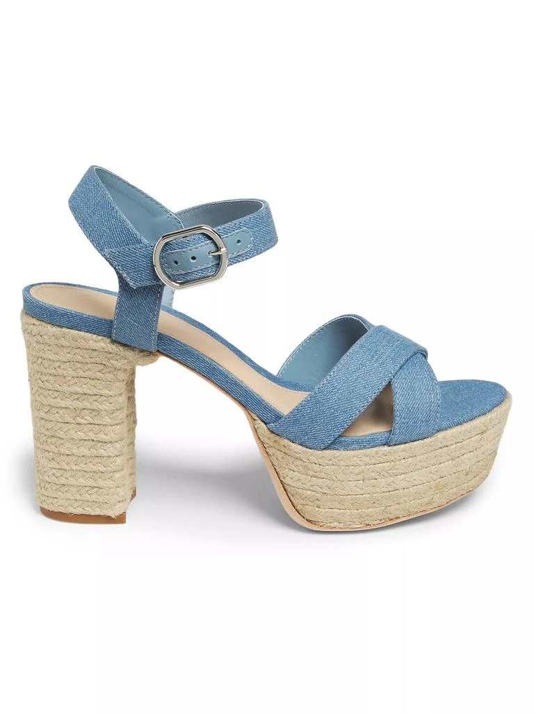 22élevé Denim Platform Espadrille Sandals 1