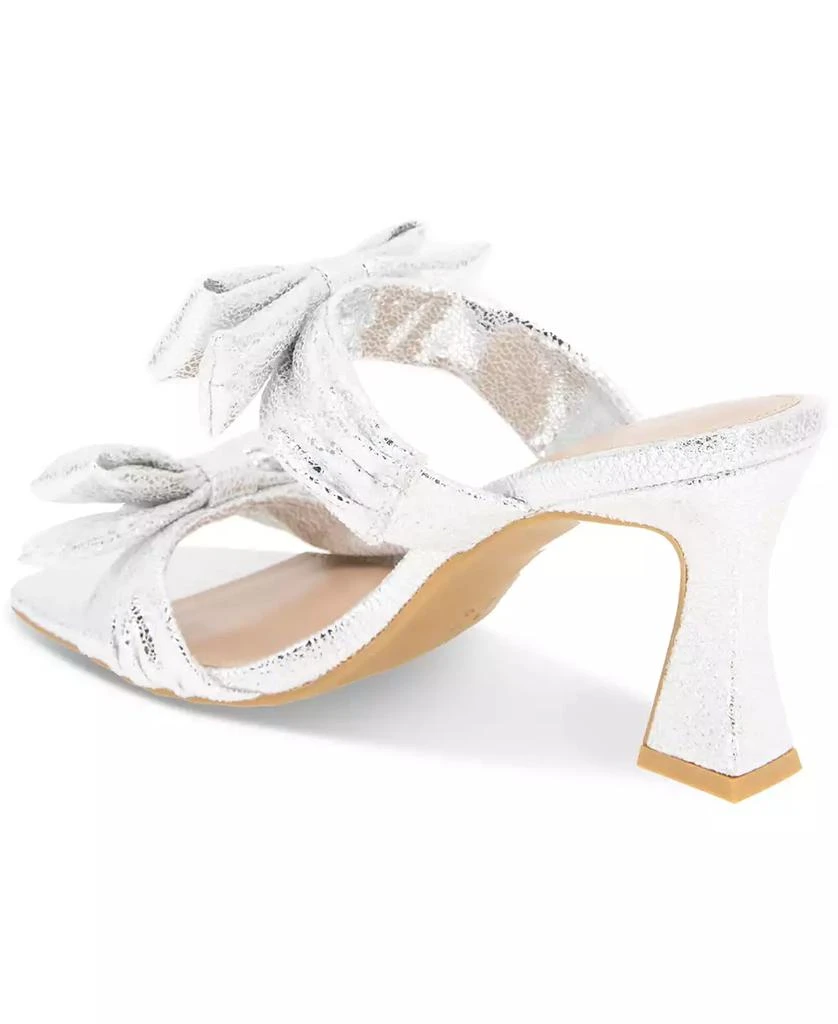 BCBG Women's Ramira Double-Band Bow High Heel Dress Sandals 6