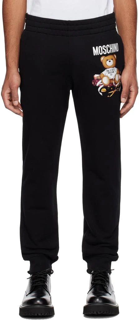 Moschino Black Teddy Bear Sweatpants 1