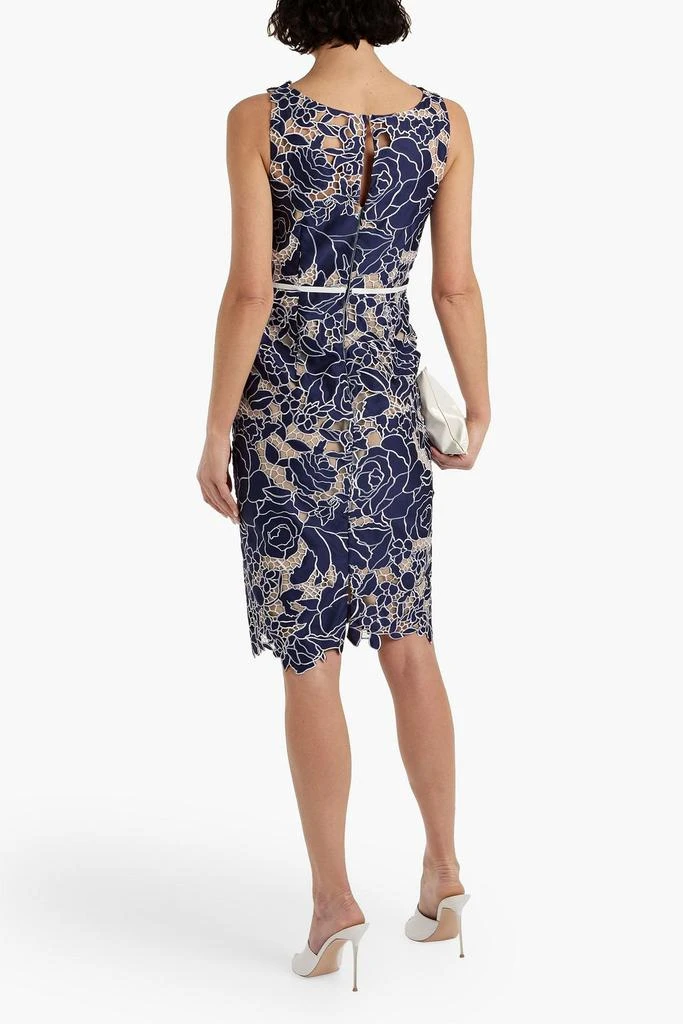 MARCHESA Layered embroidered satin-twill and tulle dress 3