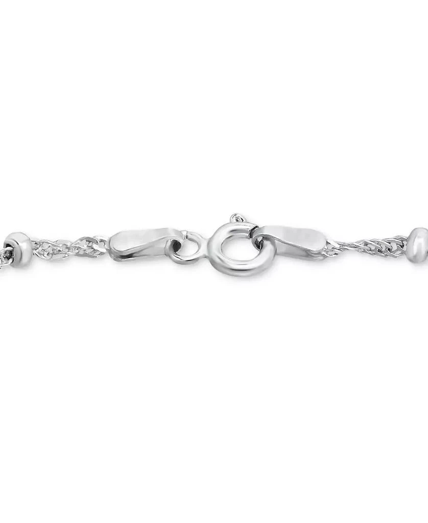 Giani Bernini Sterling Silver Bracelet,  7-1/4" Singapore Small Beaded Chain 4