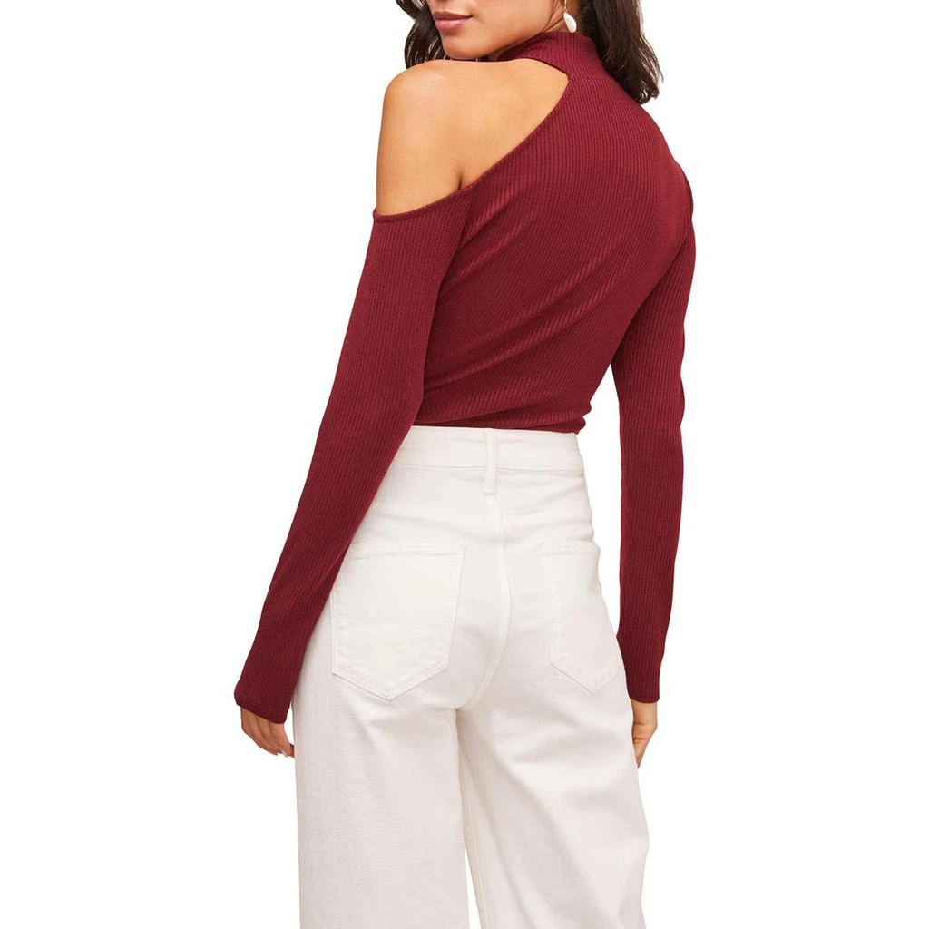 ASTR Junction Womens Cold Shoulder Mock Neck Bodysuit 2