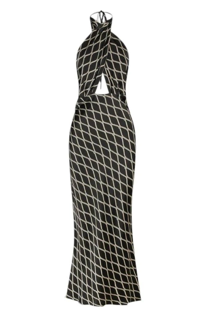 Shona Joy SILK CROSS FRONT HALTER MADI DRESS 4