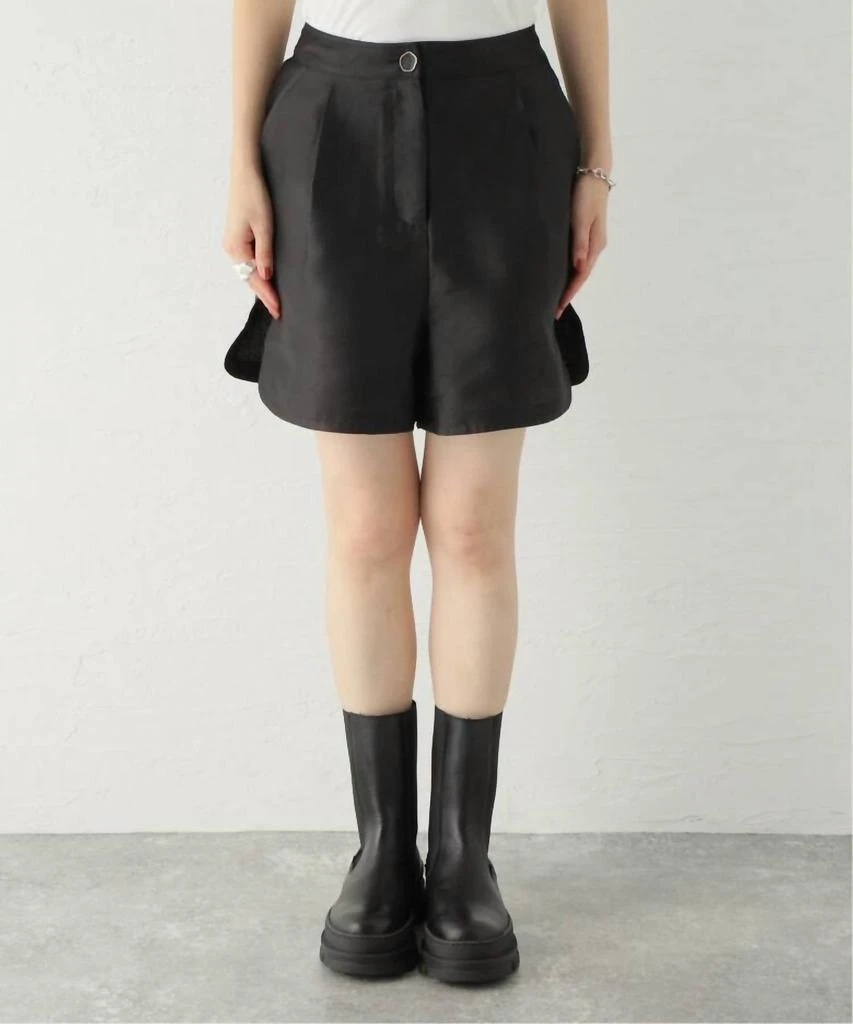 Ghospell Scent Satin Shorts In Black 1