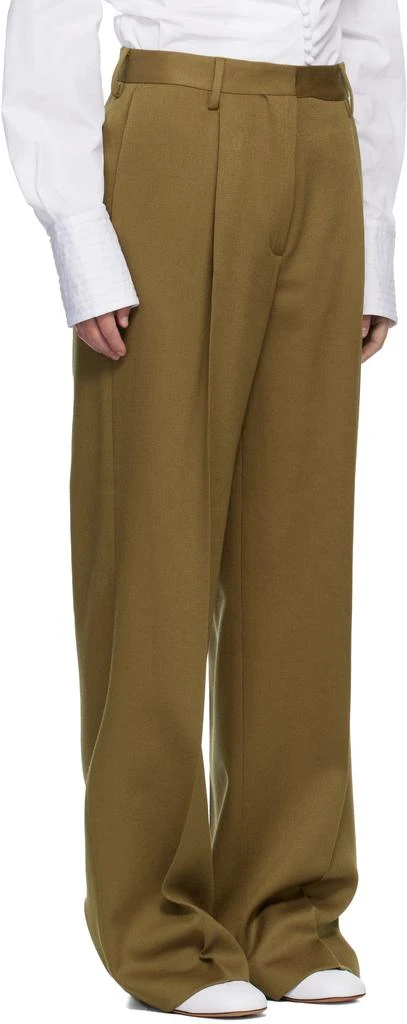 Dries Van Noten Beige Tailored Wool Trousers 2