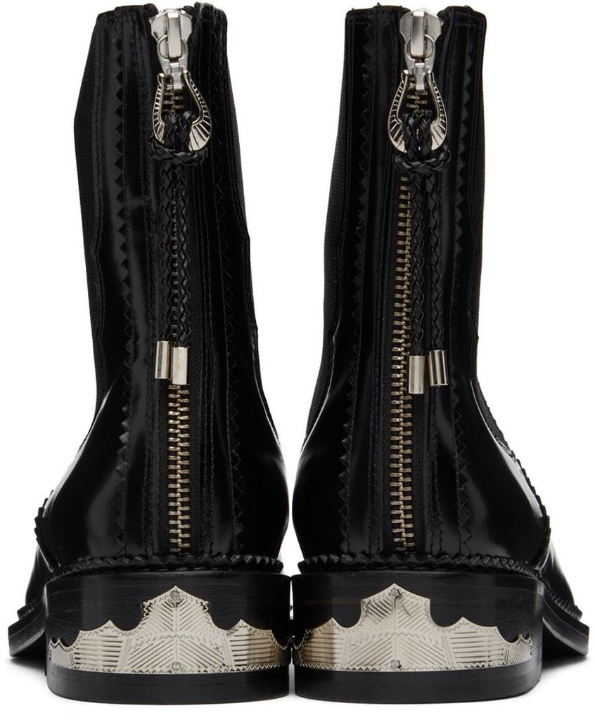 Toga Pulla Black Embellished Chelsea Boots