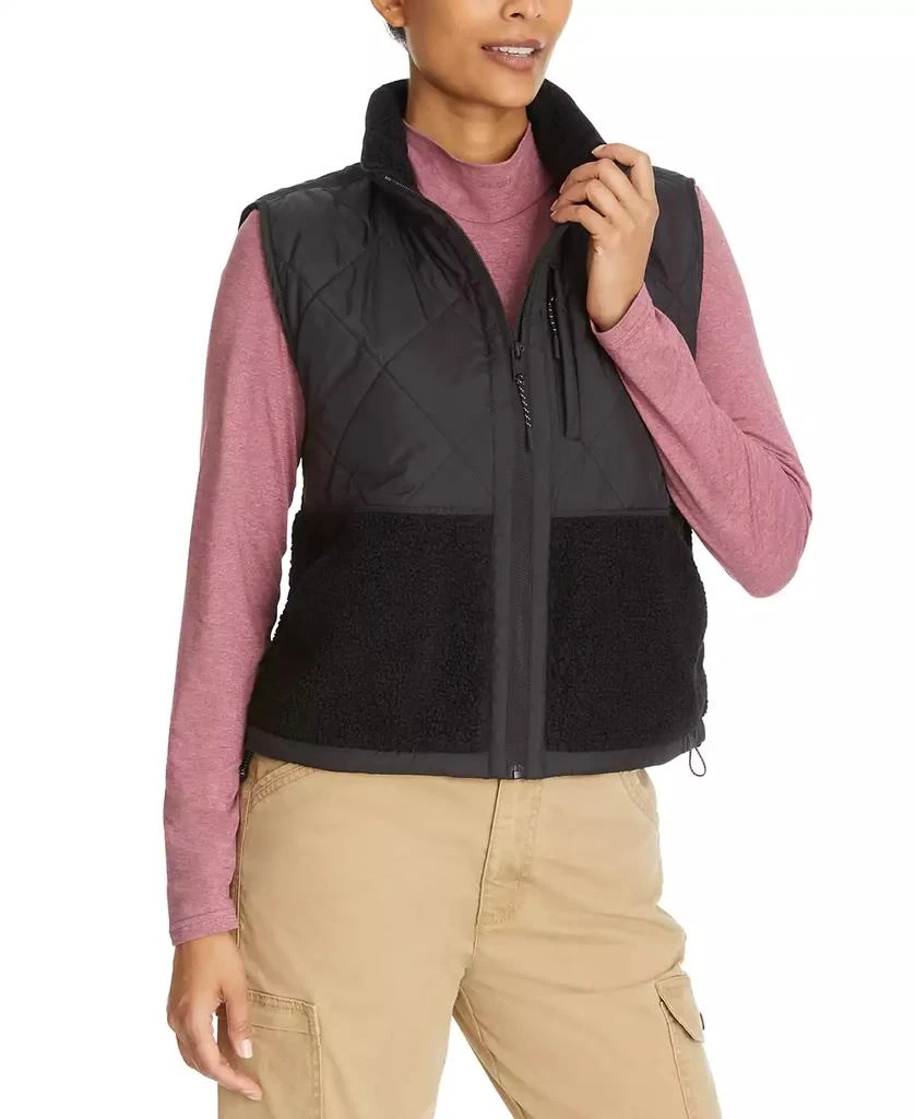 BASS OUTDOOR Women's Mixed-Media Zip-Front Campfire Vest 1
