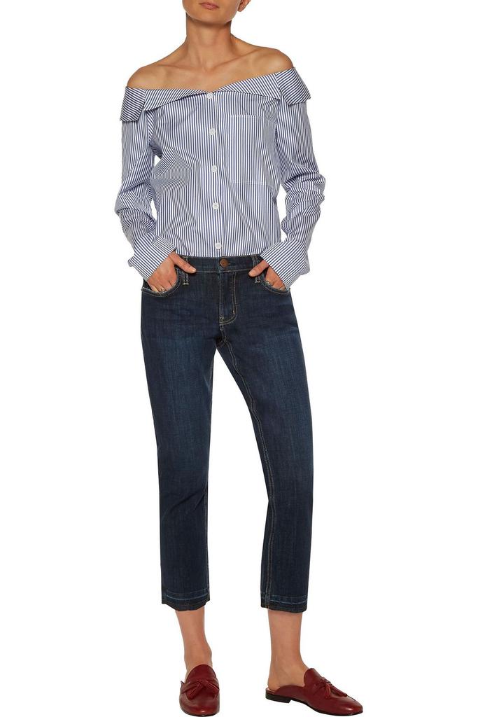 Current Elliott The Cropped mid-rise skinny jeans