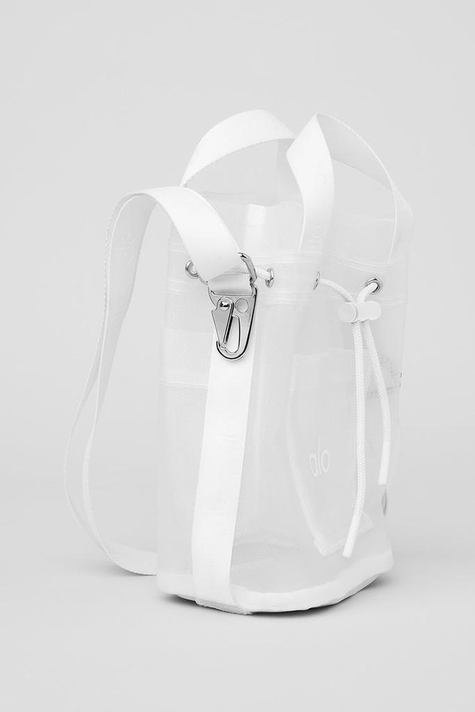 Alo Sheer Cross Body Bucket Bag - White - Crossbody Bags - Free