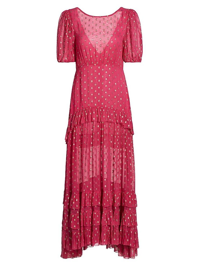 knee length dresses for ladies Marni Satin Gown in Pink Raspberry