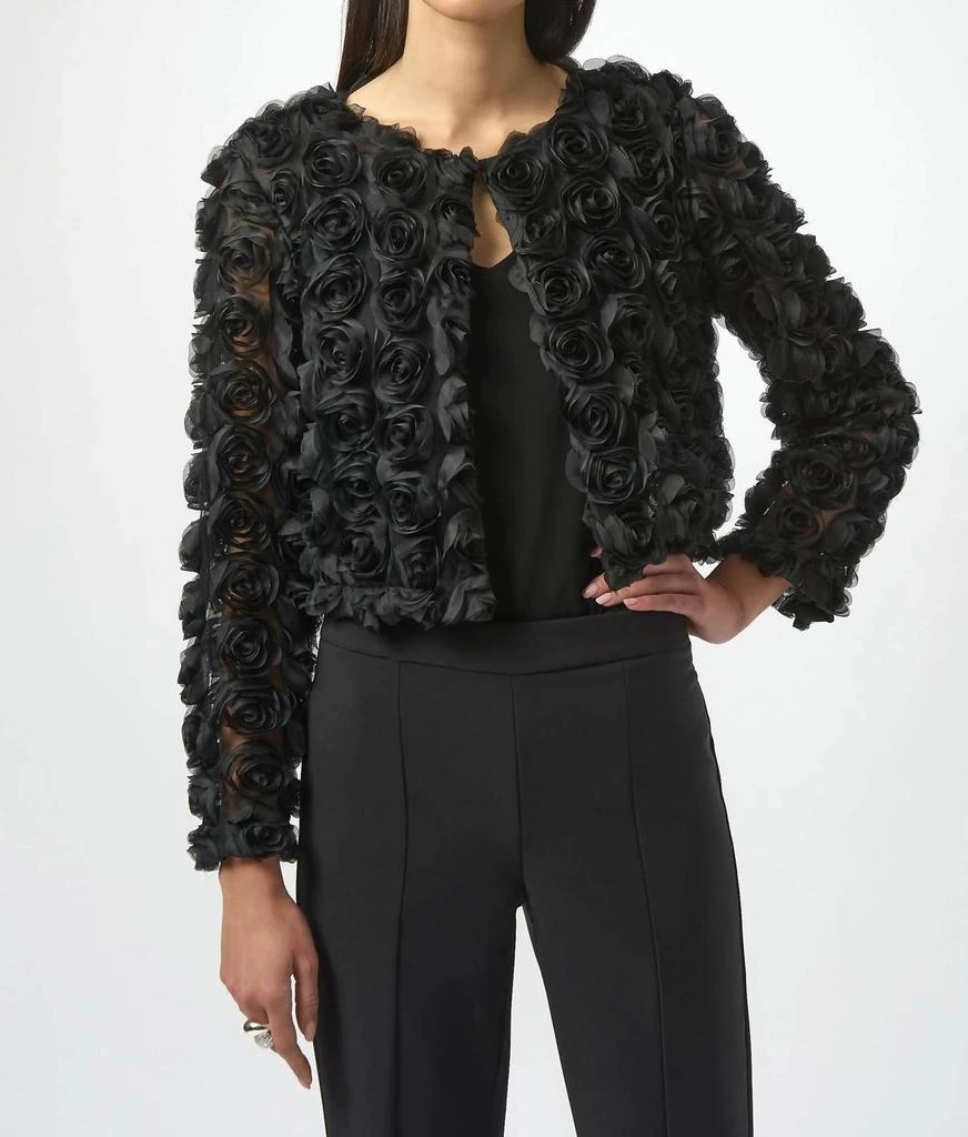 JOSEPH RIBKOFF Joseph Ribkoff - Rosette Long Sleeve Bolero Jacket