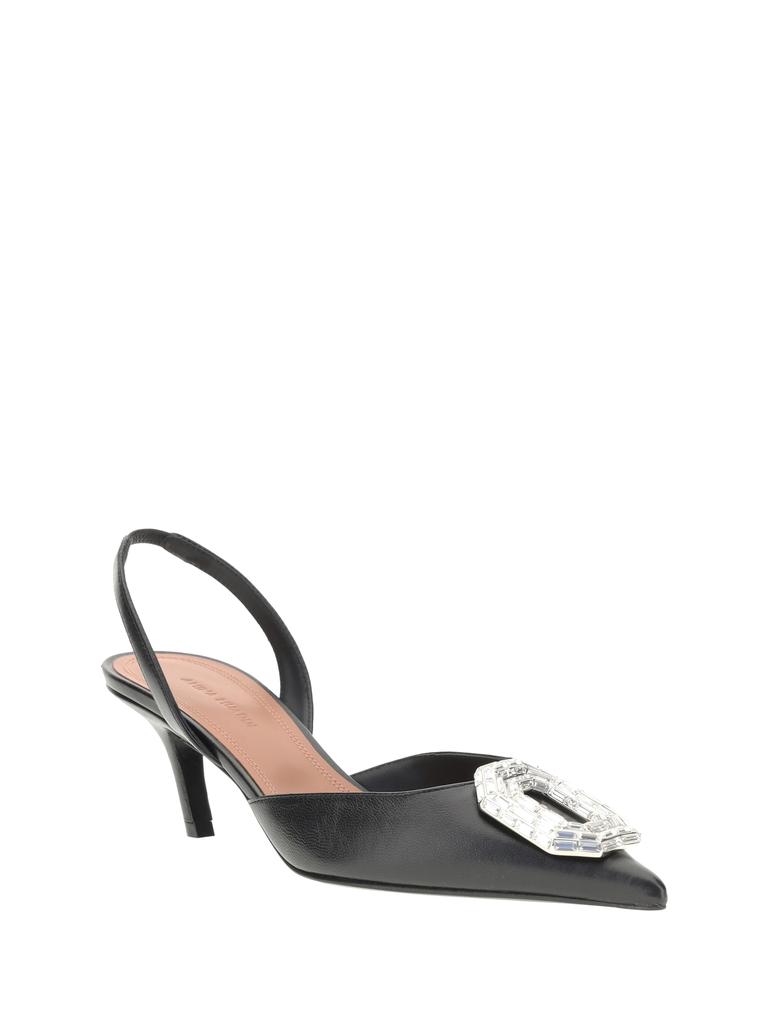 Amina Muaddi Leather slingback Pumps